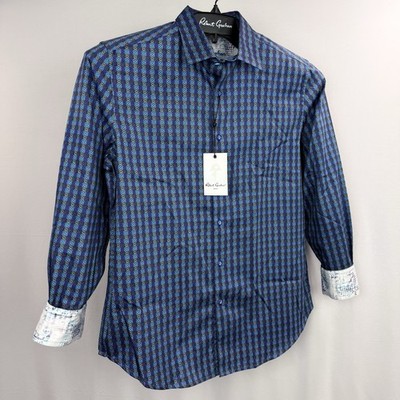 Robert Graham Button-Up Shirt Mens Medium Vibrant Art Ostin Flip Cuff LS Cotton