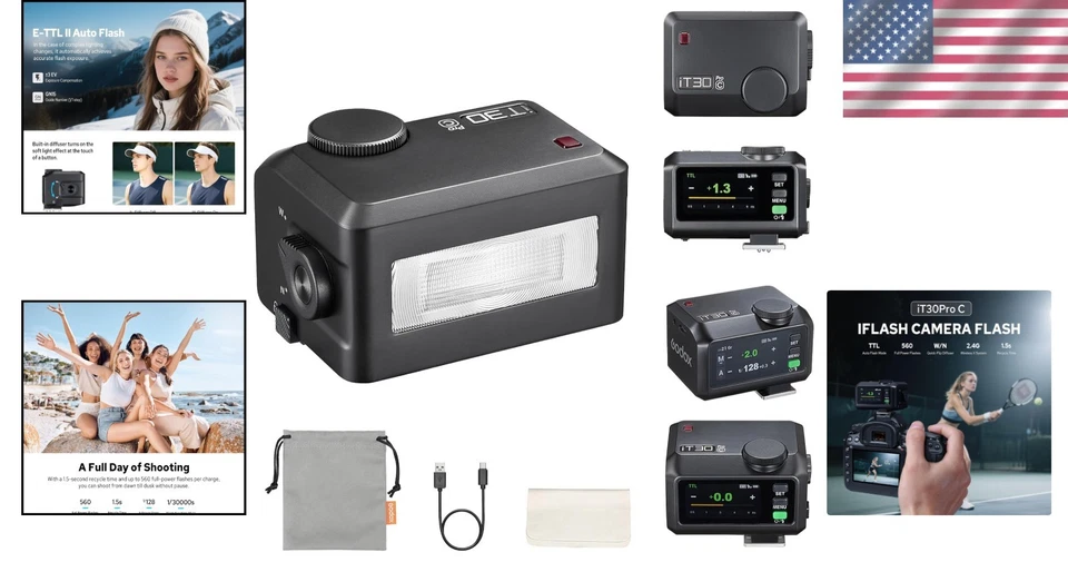 Portable Pocket Flash for Canon - 2.4G Wireless, 1/8000s Sync Speed, Lightweight - Image 2 of 4