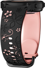 Flower Engraved Band for Samsung Galaxy Watch 7/6/5/4 Galaxy/Fe 40Mm 44Mm