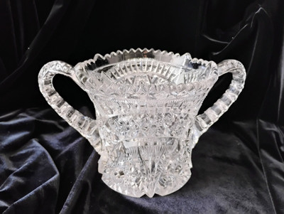 American Brilliant Period Cut Glass Ice Bucket