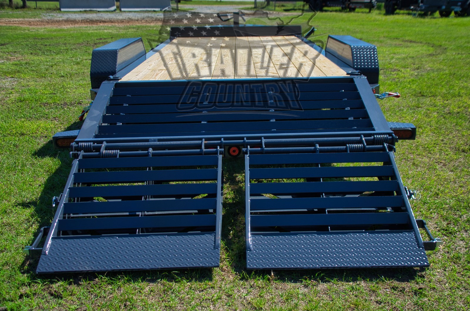 Trailer Ramp Spring Assit NEW 2026 7 X 20 (17+3) 14k Heavy Equipment Trailer Spring Assist Ramps ...