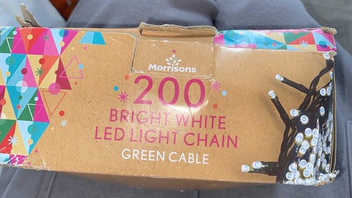 200 Bright White Led Light Chain 12 Metres - Picture 2 of 9