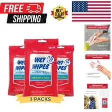 WipeEssentials Hand Sanitizer Wipes - 90 Moisturizing Wipes, Family Safe & Tr...