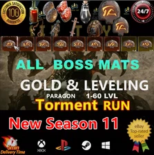 🔥DIABLO 4 SEASON 11 SC🔥Power Level Boss Mats GOLD GLYPH PIT RUN🔥Virtual Item