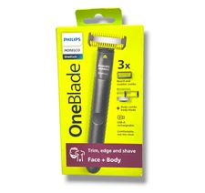 Philips Norelco One Blade 3X Trim, Edge and Shave Face + Body QP1624/70