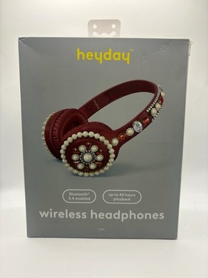 Heyday Wireless Bluetooth Red With Pearls