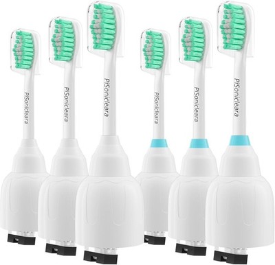 6PCS Sonicare E-Series Replacement Toothbrush Heads Soft Bristles