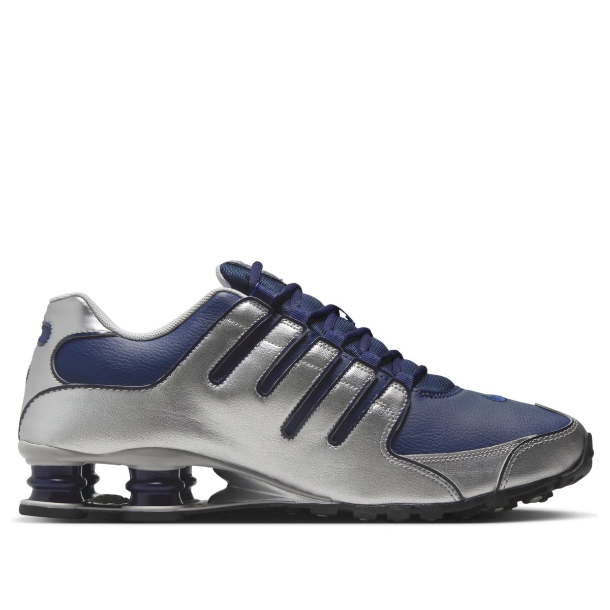 Nike Shox NZ Mens Size 10.5 Midnight Navy Black Metallic Silver
