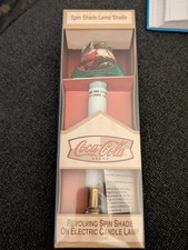 Coca-Cola Revolving Spin Shade On Electric Candle Lamp Coke Brand Spin Shades