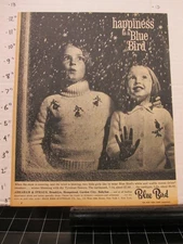 newspaper ad 1959 BLUE BIRD children's clothing sweater Abraham & Straus snow