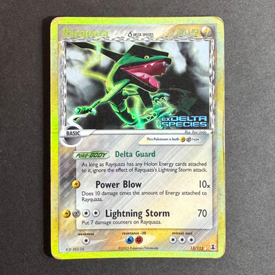 Pokemon Rayquaza Reverse Holo Stamped Ex Delta Species Card 13/113