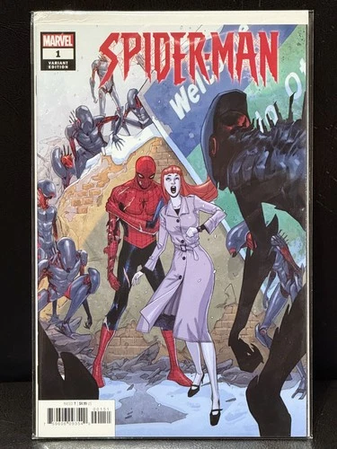 🔥SPIDER-MAN #1 SARA PICHELLI 1:50 ratio cover 1st App CADAVEROUS 2019 NM🔥