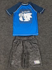 Boys Outfit 8 NBA Shorts  Sonic The Hedgehog Shirt Two Piece Play School Set