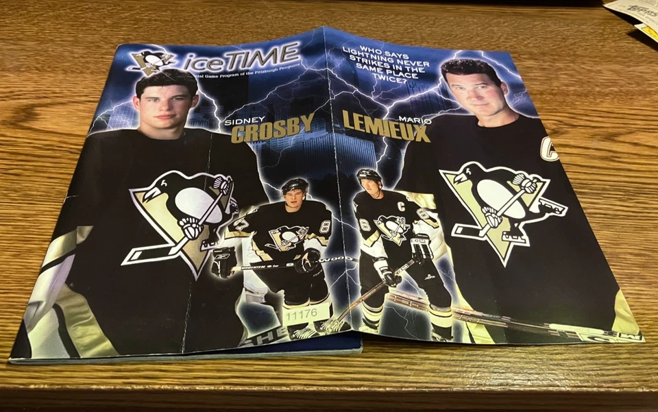 Pittsburgh Penguins, Sidney Crosby, FIRST Home Game Program, 10/08/05 vs Bruins - Image 2 of 4