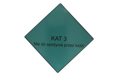 Informationsschild KAT3 (nicht für die Verdauung durch Menschen) 300mm x 300mm