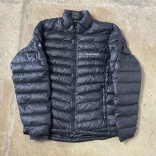 Men’s Montbell Puffer Jacket Black Medium Full Zip Down Filled Insulated