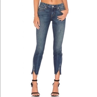 AMO Twist Skinny Jeans In Blue Vixen Destroy Sz 25 Stretch Casual