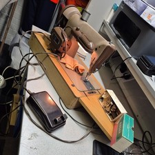 Singer Vintage Electric Sewing Machine 201K 1950s Model with Case tested