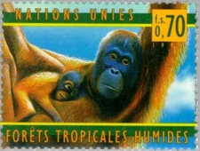 UN Geneva #Mi346 MNH 1998 Bornean Orangutan Pongo pygmaeus [323]