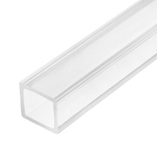 1 Pcs 20mmx18mmx2mm Wall Thickness 245mm Long Clear Acrylic Square Tube