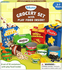 Grocery Set - 100 Pieces, Play Foods, Realistic Pretend Play Toys, Kids Kitchen