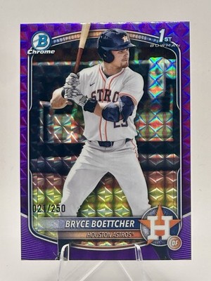 2025 1st Bowman * Purple Geometric Refractor * Bryce Boettcher Oregon Colts /250