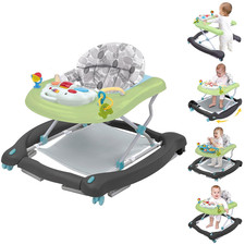 5 in 1 Foldable Baby Walker, Activity Baby Walker-Baby Bouncer, Rocker, Activity