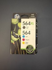 Genuine HP 564XL Black/Color High Yield Ink Cartridges Combo Pack Exp. July 2020