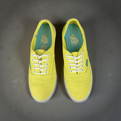 VGC Vans Authentic Nylon Yellow True White VN0009PVU4L1 Women's Size 8