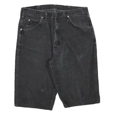 Shorts En Jean Noir Casual Pour Femmes WRANGLER M W32 Mélange De Coton - Photo 1/4