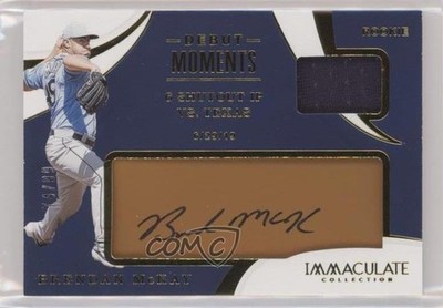 2020 Panini Immaculate Tan Leather 76/99 Brendan McKay #DM-BM Rookie Auto RC 7m3