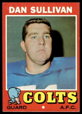 1971 TOPPS DAN SULLIVAN RC BALTIMORE COLTS #108E