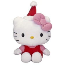 NEW 6" Plush Hello Kitty Santa Hat Christmas Plush