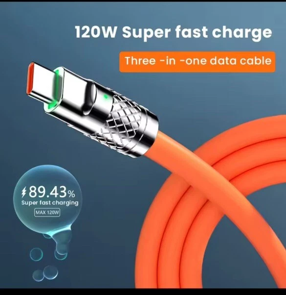 3in1 Multi USB Fast Charger Charging Cable Cord For Type C Android Micro iPhone - Image 3 of 4