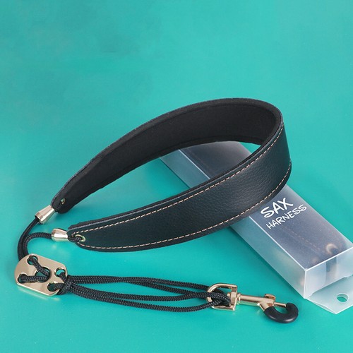 Sax Leather Neck Strap Belt Padded Alto Tenor Saxophone Music Instrument Durable - Picture 3 of 8