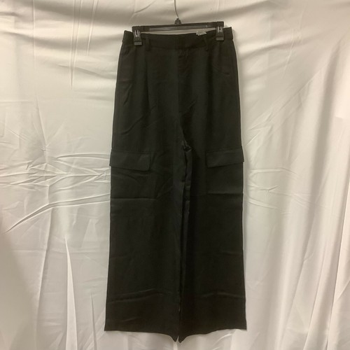 Zara Mens Pants Black Flat Front High 