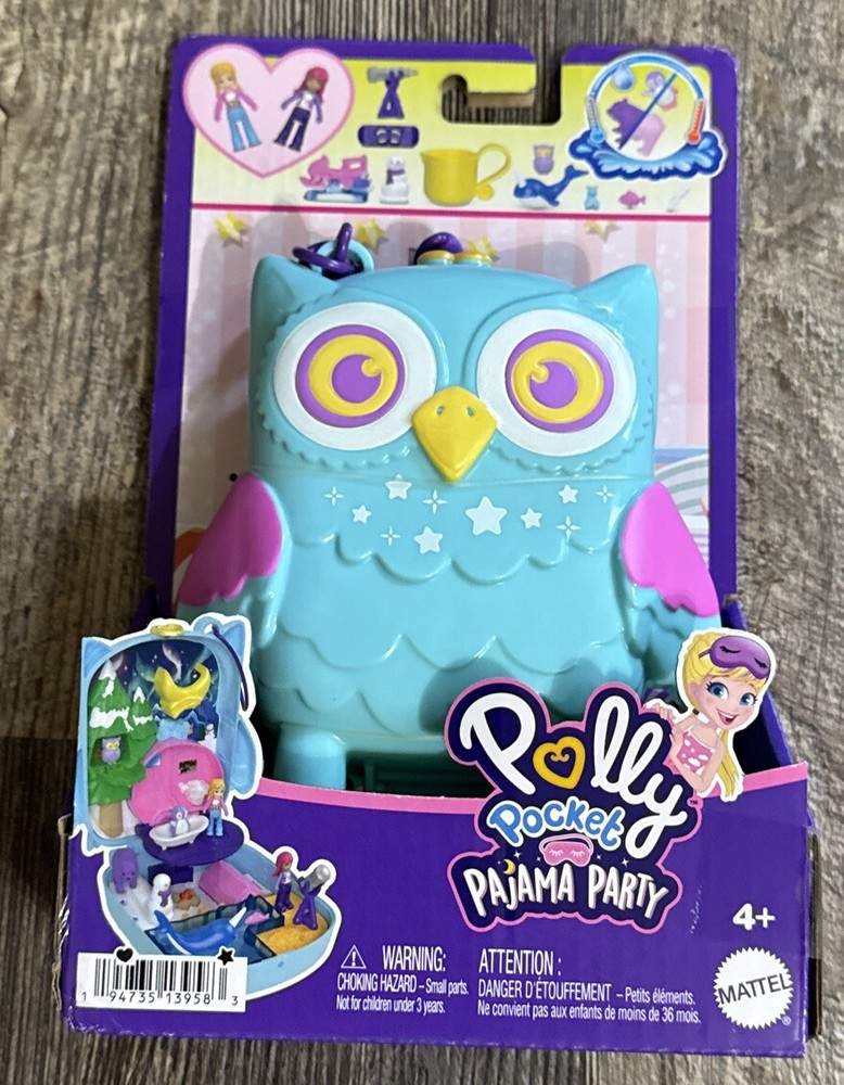 Polly Pocket Owl 🦉Pajama Party Set. New In Box👍