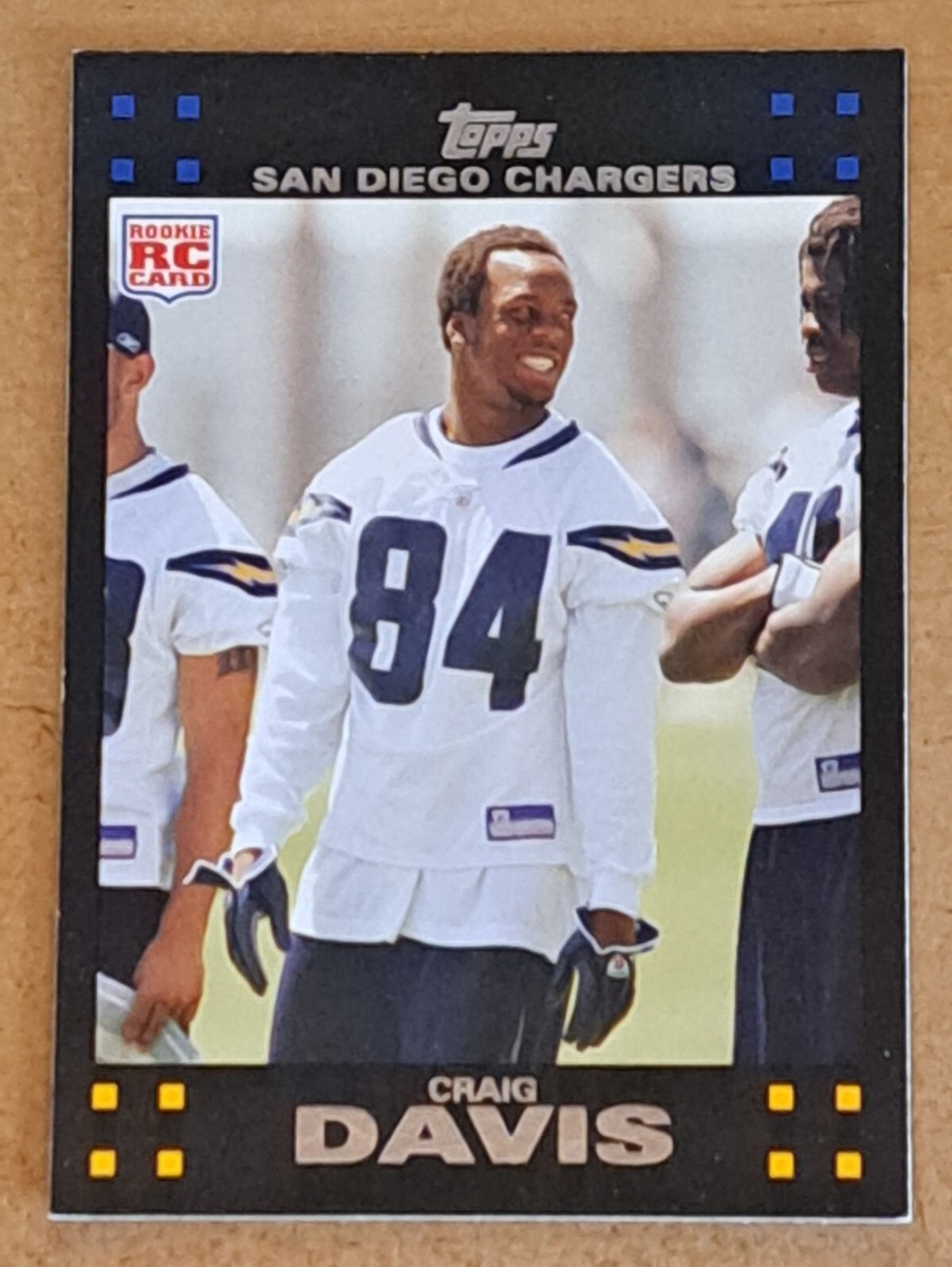 Craig Buster Davis 2007 Topps Card 327 San Diego Chargers