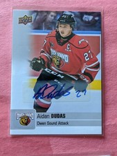 2019-20 UD CHL AUTOGRAPHS-AIDAN DUDAS-OWEN SOUND ATTACK