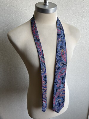 Altea Paisley Print Design Tie,Blue And Red 57 '' Long 3.5  Wide $15.00