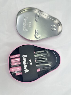 3CE X BARBAPAPA 5 pieces brush kit in pink tin case