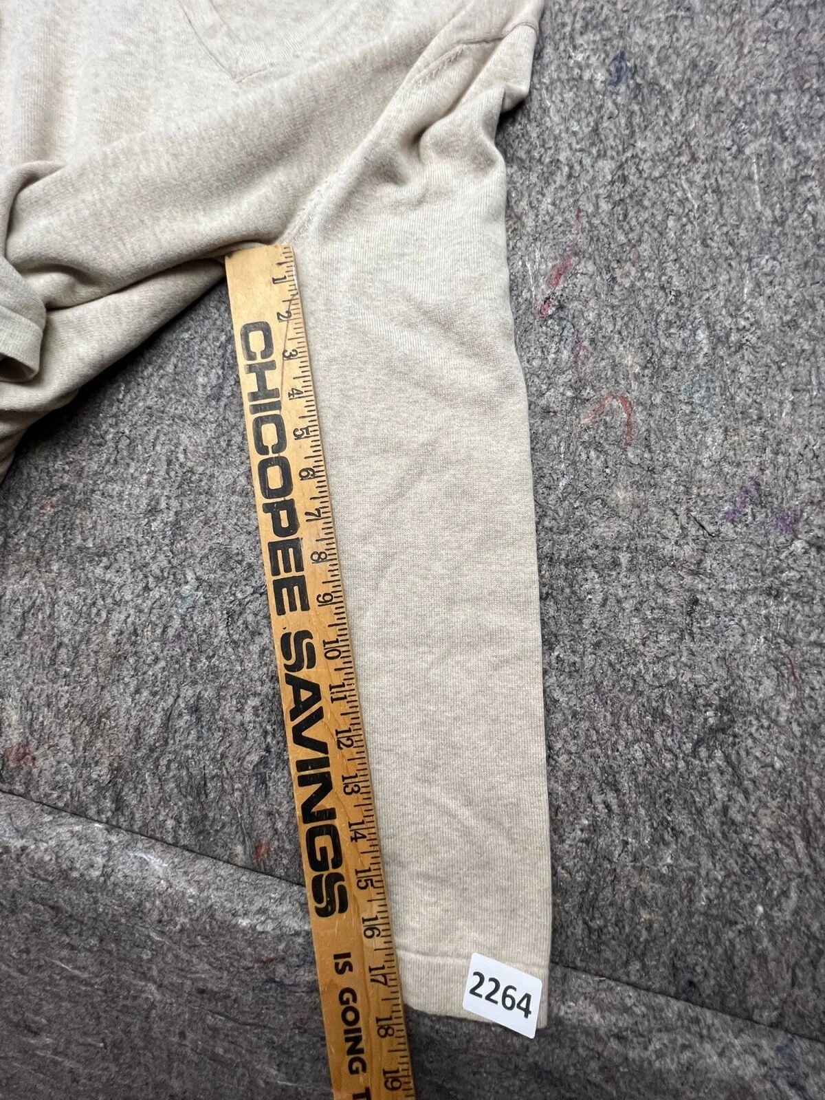 VETEMENTS Felpa uomo Banana Republic media beige scollo a V maglione cotone M