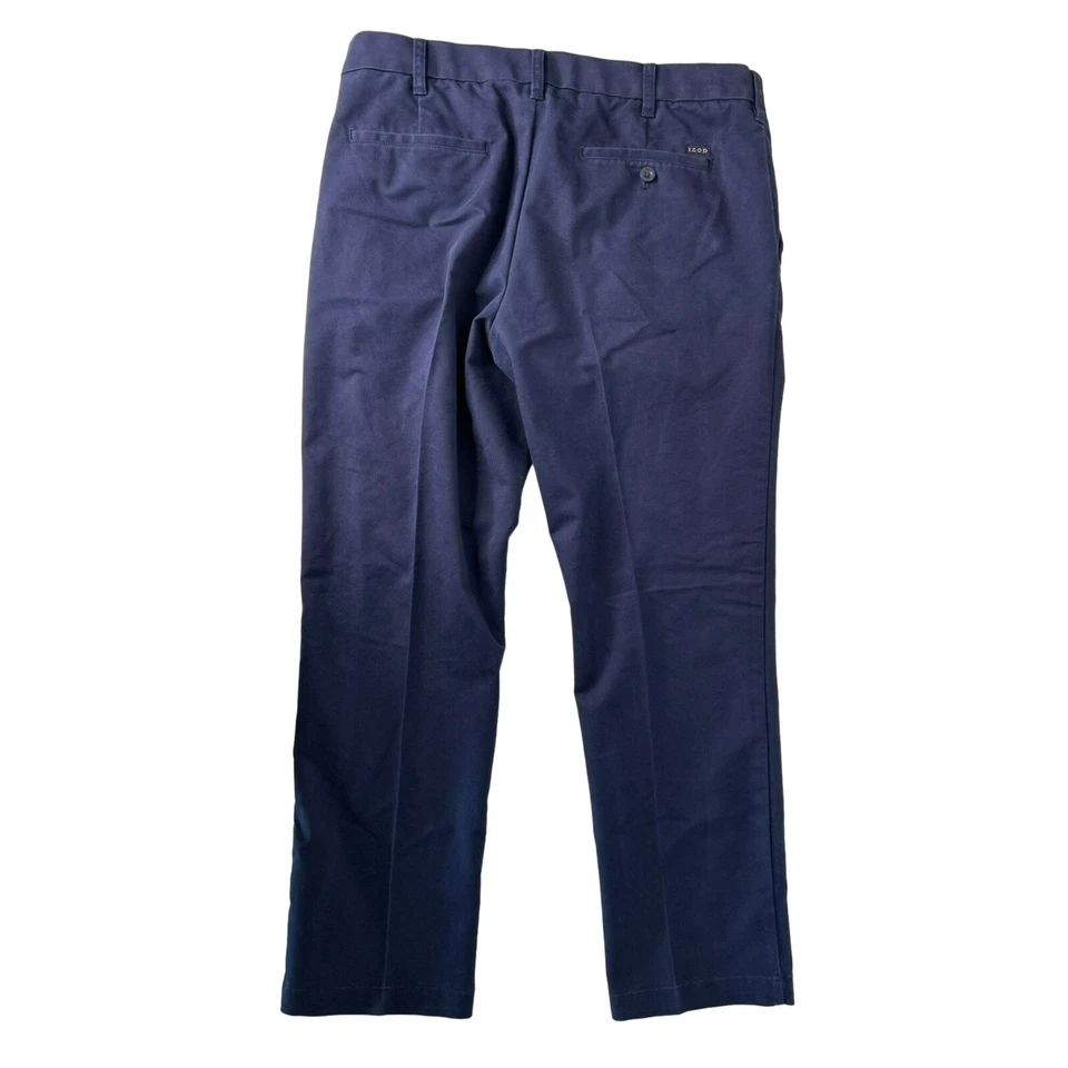 IZOD Chinos Slim Fit мужские 34 x 29 темно-синий повседневный хлопок - Изображение 2 из 4