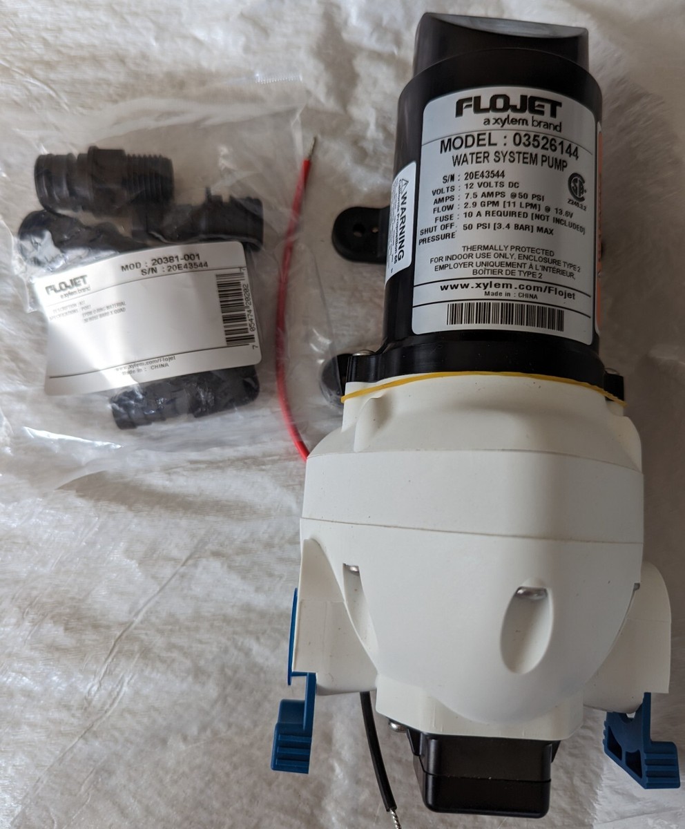 FLOJET 03526144 Triplex Diaphragm Auto. Water System Pump