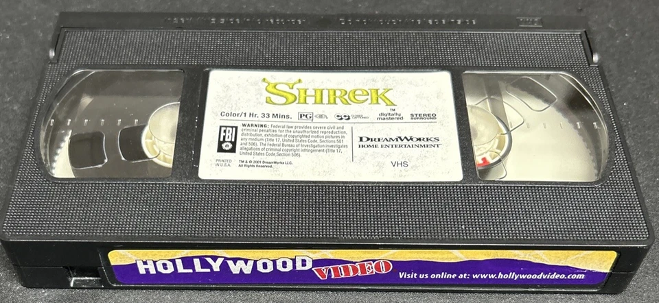 Shrek VHS Former Rental Mike Myers, Eddie Murphy, Cameron Diaz, John Lithgow - Image 3 of 4