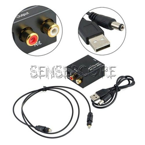 Digital Optical Coaxial Toslink Signal to Analog Audio Adapter Converter RCA - Bild 4 von 9