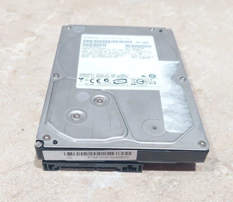 HITACHI 0A37991 HDT721064SLA360 640GB 7.2K RPM 16MB Cache 3Gbps SATA 3.5" HDD - Image 2 of 3