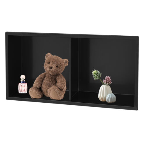 2Colors Stainless Steel Wall-mounted Shower Niche Bathroom Shower Shelf 12"x24" - Picture 23 of 44