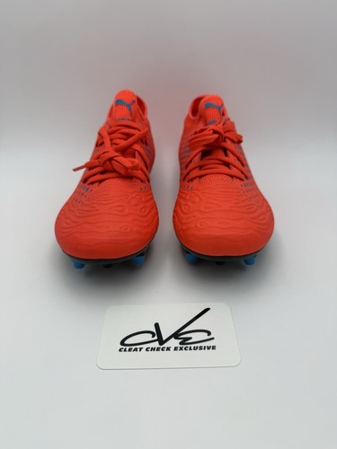 Scarpe da calcio Puma Future 19.4 FG/AG Red Blast/Bleu Azur taglia 7,5 - Foto 2 di 8