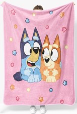 Jay Franco Bluey Kids Plush Throw Blanket - Soft Cozy for Couch Bed 46"x60"